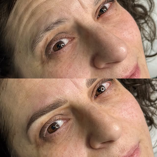 Retrato de Sheila Peinado trabajando el diseño de cejas